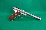 Ruger MARK II Competition Target Slab Side .22 LR Stainless Pistol - 1 of 3