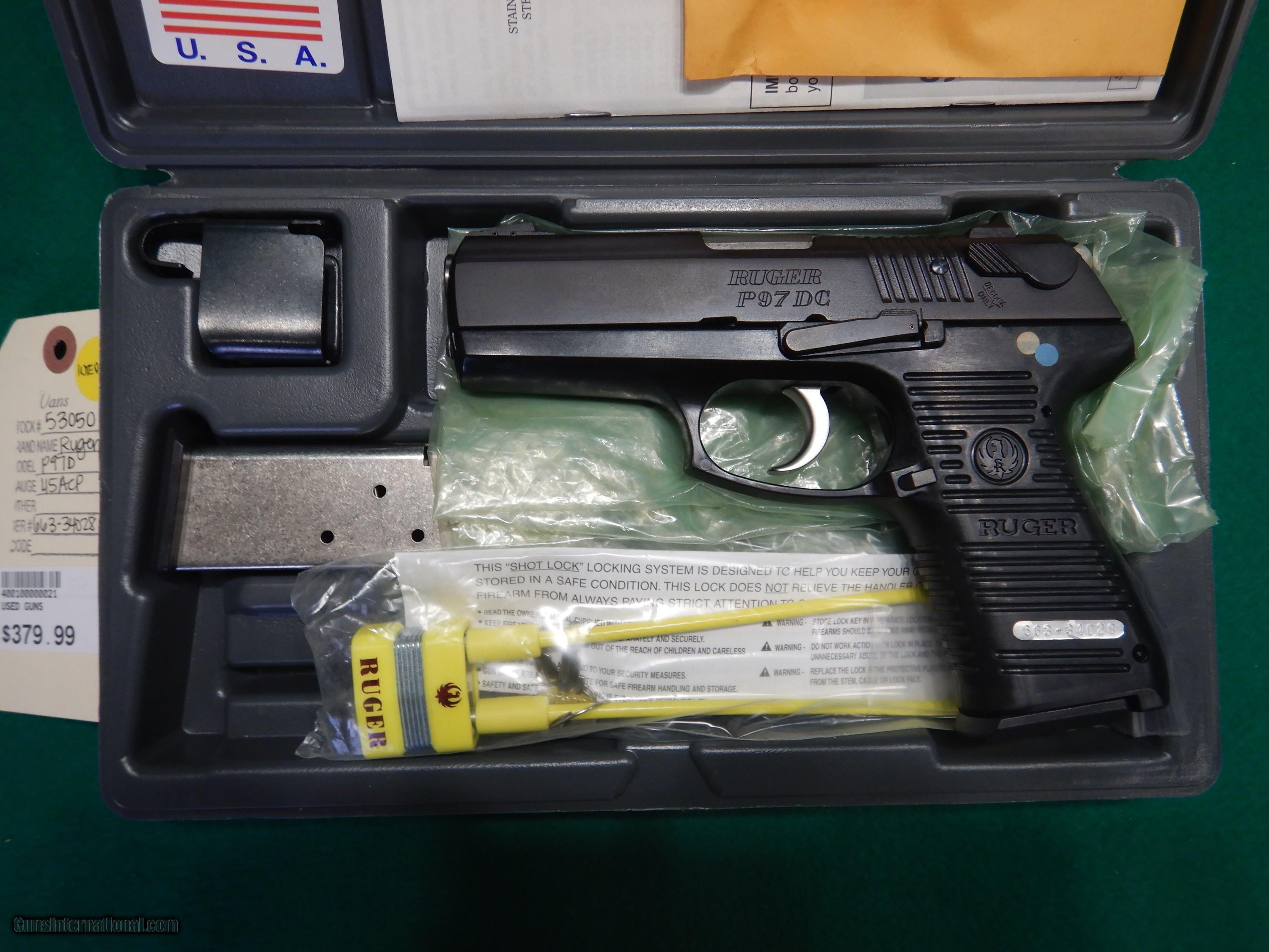 Ruger P97dc Semi Automatic Pistol Caliber 45acp In Box For Sale