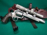 Ruger New Model Super Blackhawk .44 Magnum Stainless Revolver W/ Scope - 2 of 5