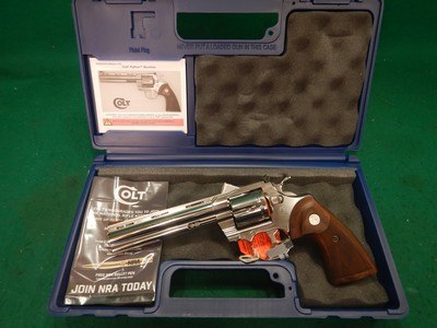 Colt Python 357 Magnum 6in Stainless Revolver New In Box - Image 1 of 3