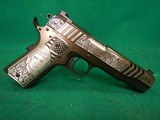 Auto Ordnance 1911 Trump Rally Cry 45 Auto (ACP) 5in Engraved Stainless Steel Black Cerakote Pistol 7+1 Rounds - Image 2 of 8