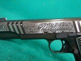 Auto Ordnance 1911 Trump Rally Cry 45 Auto (ACP) 5in Engraved Stainless Steel Black Cerakote Pistol 7+1 Rounds - Image 6 of 8