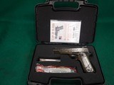 Auto Ordnance 1911 Trump Rally Cry 45 Auto (ACP) 5in Engraved Stainless Steel Black Cerakote Pistol 7+1 Rounds - Image 1 of 8