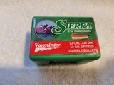 Sierra Varminter 50 grain 22 cal bullets