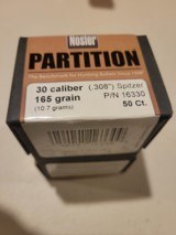 Nosler Partition bullets 30 caliber. 308 165 grain - 1 of 2