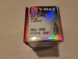 Hornady V-Max bullets 22 cal .224 40 grains - 1 of 2