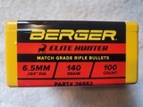 Berger Elite Hunter & VLD Hunting Bullets 6.5mm .264 cal - 1 of 4