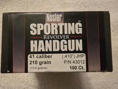 Nosler Sporting Handgun 41 cal. 210 gr 100 ct
