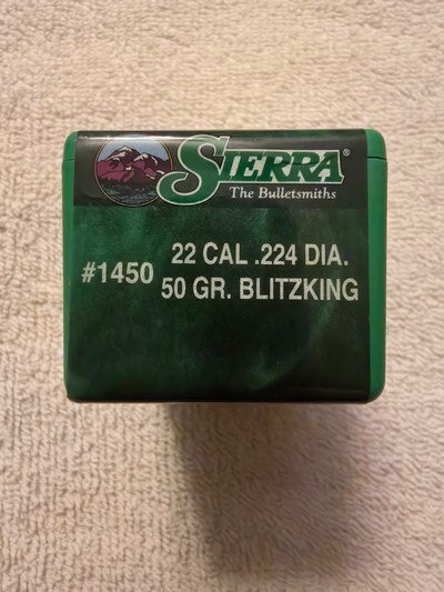 Sierra Blitzking .224 cal 50 gr 100 ct.