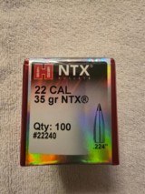 Hornady .224 cal 35 gr NTX 100 ct