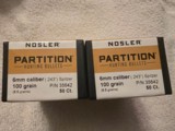 Nosler 6mm .243 100 gr Partition 50 ct ea