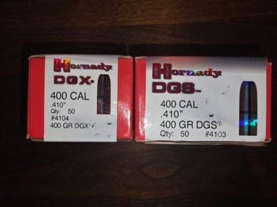 Hornady 400 cal, 400 gr DGS and DGX - Image 2 of 2