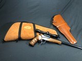 SOLD !!! THOMPSON/CENTER ENCORE 7MM-08 REM. AS NEW WITH SCOPE,CASE AND HOLSTER - 1 of 11