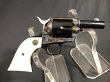 COLT SAA SHERIFF'S MODEL 3IN 44-40 ROYAL BLUE CASE COLOR CUSTOM SHOP SMOOTH IVORY GRIPS UNFIRED WITH BOX