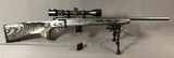 SOLD !!! SAVAGE MODEL 93R17 HMRHEAVY BARREL THUMBHOLE STOCK WITH BIPOD, SCOPE AND EXTRA MAG - 2 of 10