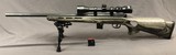 SOLD !!! SAVAGE MODEL 93R17 HMRHEAVY BARREL THUMBHOLE STOCK WITH BIPOD, SCOPE AND EXTRA MAG - 1 of 10