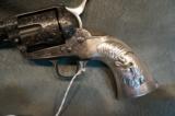 Colt SAA Engraved with Sterling Grips 38-40 - 3 of 7