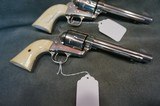 Colt SAA Early 2nd Generation Consecutive Pair 45LC 5 1/2" Nickel - 3 of 11