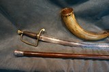 War of 1812 Veteran's Powder Horn, Sword and Walking Stick - 2 of 25