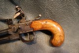 Double Barrel Flintlock Pistol with unusual safety - 3 of 7