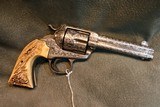 Colt Bisley SAA 45LC Full Engraved w/Stag Grips - 5 of 7