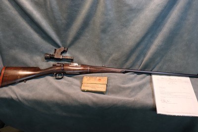 Thomas Bland 375/300 Takedown Rifle with case,Zeiss scope and ammunition