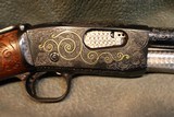 Custom Remington Model 12-A 22S-L-LR engraved with gold wire - 8 of 23