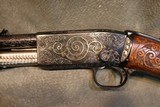 Custom Remington Model 12-A 22S-L-LR engraved with gold wire - 16 of 23