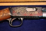 Custom Remington Model 12-A 22S-L-LR engraved with gold wire - 2 of 23