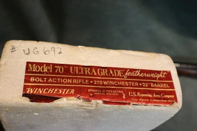 Winchester Custom Shop M70 Ultra Grade Featherweight 1 of 1000,270Win - Image 17 of 20