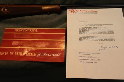 Winchester Custom Shop M70 Ultra Grade Featherweight 1 of 1000,270Win - Image 7 of 20