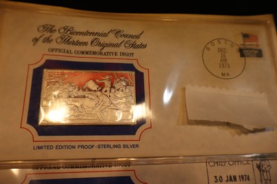 Franklin Mint Bicentennial Council Silver Ingot set priced under melt value - Image 2 of 13