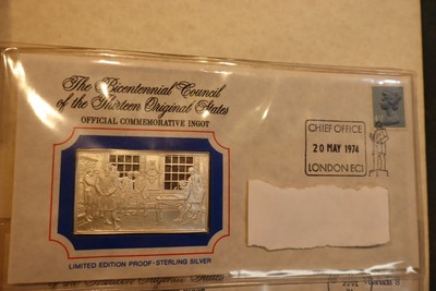 Franklin Mint Bicentennial Council Silver Ingot set priced under melt value - Image 5 of 13
