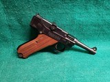 STOEGER LUGER PISTOL .22LR. BLUED. 4.5 INCH BARREL. IN ORIGINAL BOX W-PAPERS. W-1 MAGAZINE. VERY NICE! - 2 of 15