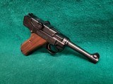 STOEGER LUGER PISTOL .22LR. BLUED. 4.5 INCH BARREL. IN ORIGINAL BOX W-PAPERS. W-1 MAGAZINE. VERY NICE! - 4 of 15
