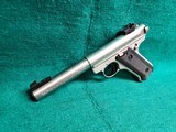 RUGER STANDARD AUTO MARK II TARGET - .22 LR. STAINLESS. 5.5 INCH BARREL. W-ONE MAG. NICE BORE!. MFG. IN 1986 - 5 of 15
