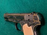 COLT 1903 - GORGEOUS PISTOL ENGRAVED BY DENISE THIRION W-CERTIFICATE OF AUTHENTICITY. W-REAL IVORY GRIPS. MFG. IN 1919 - .32 ACP - 12 of 15