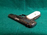COLT 1903 - GORGEOUS PISTOL ENGRAVED BY DENISE THIRION W-CERTIFICATE OF AUTHENTICITY. W-REAL IVORY GRIPS. MFG. IN 1919 - .32 ACP - 10 of 15