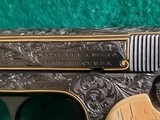 COLT 1903 - GORGEOUS PISTOL ENGRAVED BY DENISE THIRION W-CERTIFICATE OF AUTHENTICITY. W-REAL IVORY GRIPS. MFG. IN 1919 - .32 ACP - 11 of 15