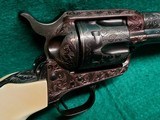 COLT - SINGLE ACTION ARMY MATCHING PAIR. BEAUTIFULLY ENGRAVED BY VALENYA. W-REAL IVORY GRIPS. 1971 NRA CENTENNITAL. GORGEOUS! - .45 COLT - 22 of 25