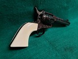 COLT - SINGLE ACTION ARMY MATCHING PAIR. BEAUTIFULLY ENGRAVED BY VALENYA. W-REAL IVORY GRIPS. 1971 NRA CENTENNITAL. GORGEOUS! - .45 COLT - 7 of 25
