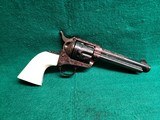 COLT - SINGLE ACTION ARMY MATCHING PAIR. BEAUTIFULLY ENGRAVED BY VALENYA. W-REAL IVORY GRIPS. 1971 NRA CENTENNITAL. GORGEOUS! - .45 COLT - 3 of 25