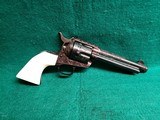 COLT - SINGLE ACTION ARMY MATCHING PAIR. BEAUTIFULLY ENGRAVED BY VALENYA. W-REAL IVORY GRIPS. 1971 NRA CENTENNITAL. GORGEOUS! - .45 COLT - 5 of 25