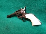 COLT - SINGLE ACTION ARMY MATCHING PAIR. BEAUTIFULLY ENGRAVED BY VALENYA. W-REAL IVORY GRIPS. 1971 NRA CENTENNITAL. GORGEOUS! - .45 COLT - 11 of 25