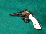 Smith & Wesson - MODEL 17-4 PINNED AND RECESSED 8.38 IN. BARREL W-REAL IVORY GRIPS EUROPEAN STYLE ENGRAVING BY VASCO REVERA GORGEOUS PISTOL! - .22 LR - 4 of 25