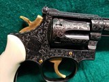 Smith & Wesson - MODEL 17-4 PINNED AND RECESSED 8.38 IN. BARREL W-REAL IVORY GRIPS EUROPEAN STYLE ENGRAVING BY VASCO REVERA GORGEOUS PISTOL! - .22 LR - 15 of 25