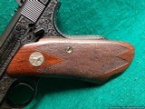 COLT - WOODSMAN MATCH TARGET 1ST SERIES 6.5 INCH BARREL. ENGRAVED BY BILL SEVERSON GOLD INLAYS. GORGEOUS W-MINTY BORE! MFG 1939 - .22 LR - 11 of 26