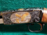 Browning/FN Herstal - TROMBONE. ENGRAVED BY MASTER ENGRAVER ANGELO BEE W-GAME SCENES. GORGEOUS CUSTOM WALNUT STOCK. BLUED FINISH. WORK OF ART - .22 LR - 18 of 21