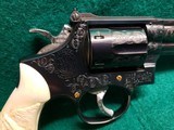 SMITH & WESSON - MODEL 19-3 PINNED AND RECESSED 6 INCH BARREL ENGRAVED W-REAL CARVED ELEPHANT IVORY GRIPS MFG. 1975 NICE BORE! - 357 magnum - 12 of 24