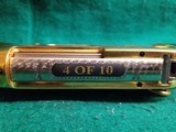 WINCHESTER - 94AE INVESTMENT ARMS 24K GOLD PLATED #4 OF 10 LIMITED EDITION LASER ENGRAVED SHASTA COUNTY 150TH ANNIVERSARY W-CASE - .45 Colt - 16 of 25